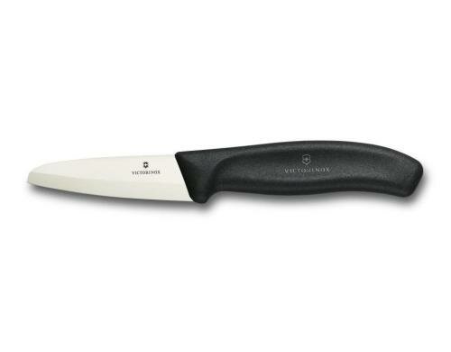 Victorinox Gemüsemesser CeramicLine 8cm Fibrox schwarz, in Geschenkschachtel