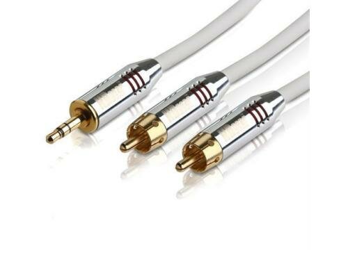 3.5 mm stereo Stecker > 2 x Cinch-Stecker 3.00m