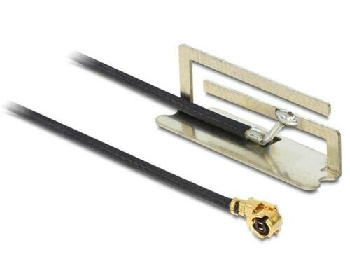 Delock MHF (I-PEX), U.FL  interne Antenne zum Einbau , 13,4cm, 2.4/5Ghz, 4dBi