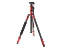 Pro.J Carbon Stativ 35852 rot 4-teilig, inkl. Kugelkopf