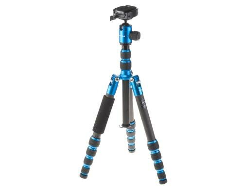 Pro.J Carbon Stativ 45834 blau 5-teilig, inkl. Kugelkopf