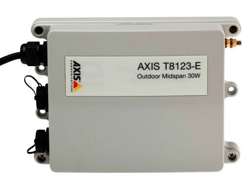 AXIS T8123-E, PoE+ Injector, outdoor 30W PoE+, Outdoor, IP66, -40°C bis 55°C, 1P