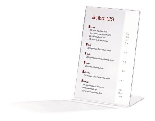 Durable Präsentationsständer A5,transparent glasklaren Acryl, selbstklebende Gummifüsse