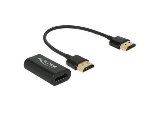 Monitoradapter HDMI-A zu VGA-Bu schwarz HDMI-A Stecker zu VGA 15pin Buchse