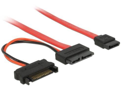 SATA2 Kabel für Slimline Geräte(ODD), 30cm SATA+Power, 7+6 Pin Anschluss, 5 Volt SATA