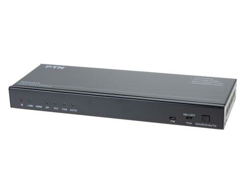 PTN HDbaseT 4 Input Scaler 4K HDMI, DP, DVI, Audio, VGA, mit Taster Input