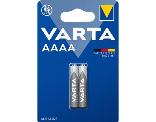 VARTA Elecronics Batterie AAAA, 1.5V, 2Stk vergl. Typ LR61, LR8D425, 825