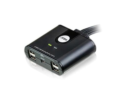 Aten USB 2.0 Sharing Switch: 4 Port 4 PCs teilen sich 4 USB Gerät