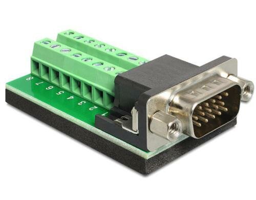 Delock Terminalblock VGA 15Pin Stecker 16 Pin Terminalblock