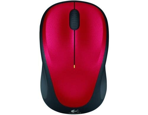 Logitech M235 wireless Mouse für Notebook USB 2.4GHz, 3Button, Scrollrad, rot