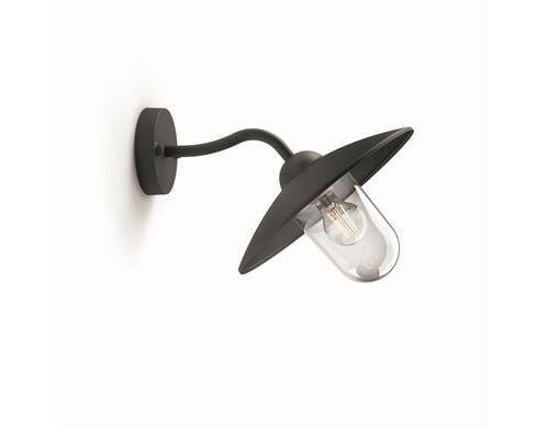 Philips myGarden Wandleuchte 01643/30/PN,sw ohne Leuchtmittel, max.1x60W, outdoor IP44,