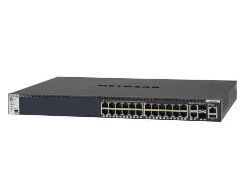 Netgear GSM4328S: 24Port Switch,4x10G Managed, 19, red. PSU