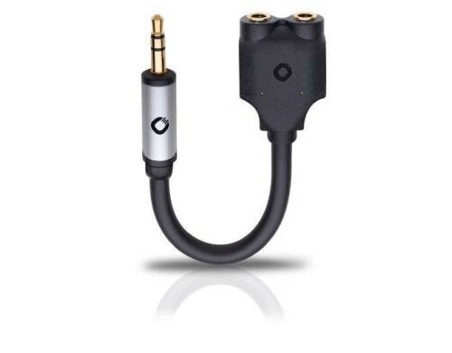 Oehlbach i-Jack AD 35/235 mobiler Y-Adapter, 3.5mm auf 2x 3.5mm