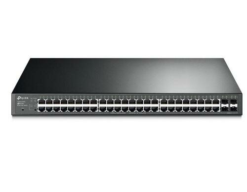 TP-Link T1600G-52PS: 48 Port PoE Gig Switch PoE-Leistung: 384W, 4 Combo-SFP-Slots