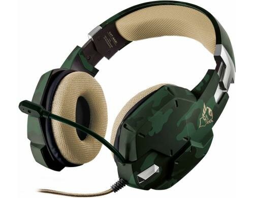 Trust GXT 322C Gaming Headset green camoufl mit Mikrofon, 3.5mm Klinkersteker