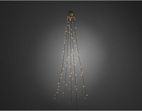 Konstsmide Baummantel LED, 5x50 LED, Indoor Bernsteinfarben, Kabel dunkelgrün