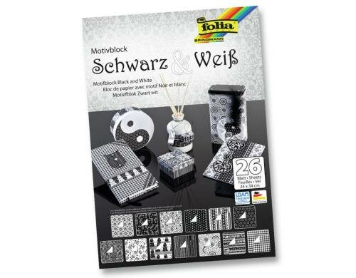 Folia Motivblock Schwarz Weiss
