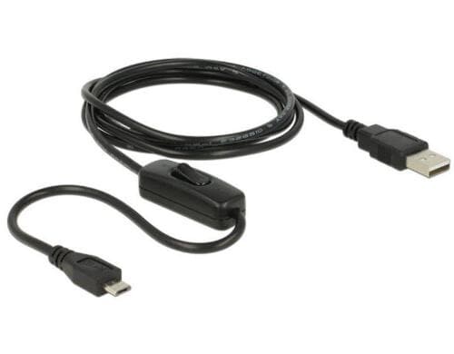 Delock USB Micro-B Kabel, Ein/Aus Schalter 1.5m, ideal für USB Endgeräte