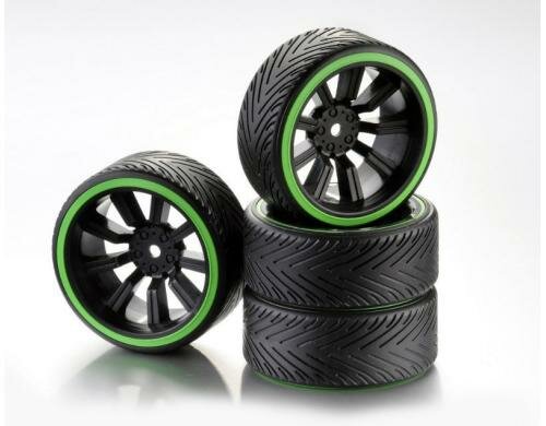 Absima Radsatz Drift 9, A, Neon grün 4 Stück