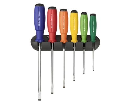 PB Schraubenziehersatz Swissgrip PB 8240 6-teilig mit Wandhalter, Rainbow