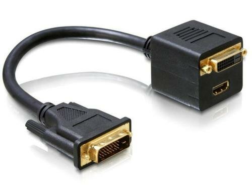 Monitorsplitter DVI-D zu DVI-D/HDMI Duallink, passiv