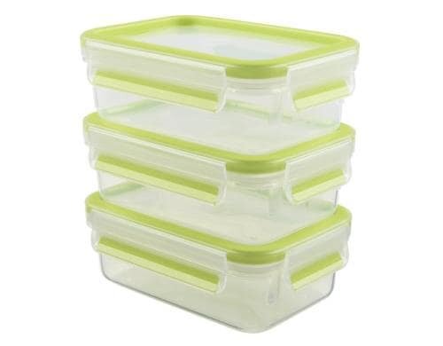 Emsa Frischhaltedosen 3er Set Fassungsvermögen 0.55 Liter, grün