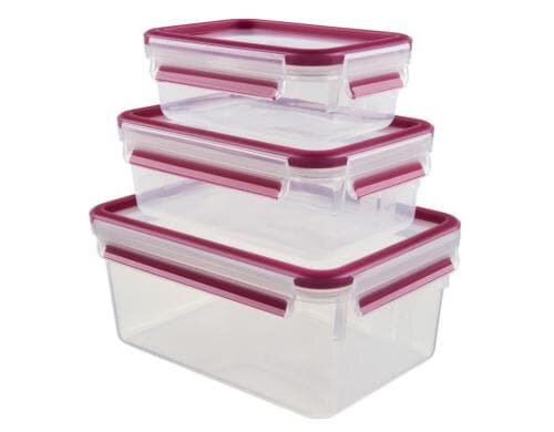 Emsa Frischhaltedosen 3er Set Fassungsvermögen 0.55/1.0/2.3 Liter, himb.