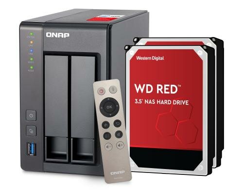 QNAP NAS TS-251+, 2-bay inkl. 2x 2TB WD RED, 5400-7200rpm