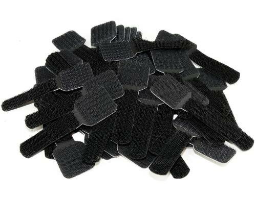 Label-the-cable Klettkabelhalter WALL STRAP schwarz, 9 cm, 50 Stück