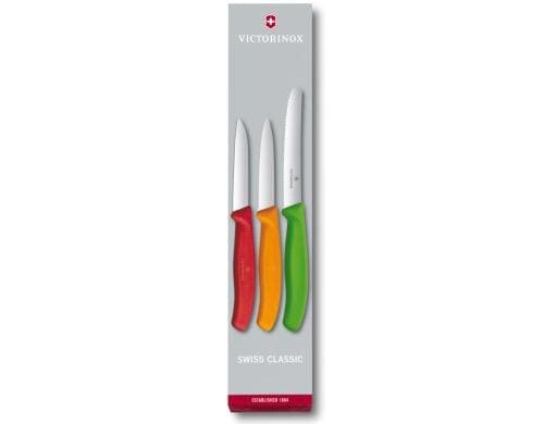 Victorinox Gemüsemesser-Set 3-teilig, rot, orange, grün