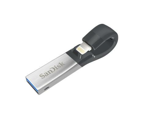 SanDisk iXpand Lightning + USB3.0 32GB 128-Bit-AES-Verschlüsselung, iOS 8