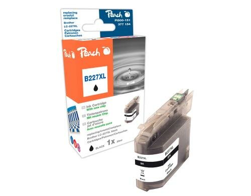 Peach Tinte Brother LC-227XLbk black 28ml 1350 Seiten