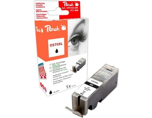 Peach Tinte Canon PGI-570bk XL black 23ml 510 Seiten