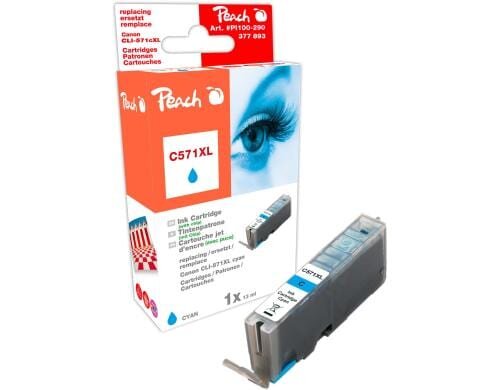 Peach Tinte Canon CLI-571c XL cyan 13ml 985 Seiten