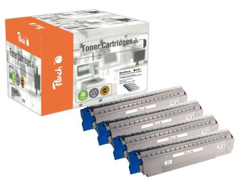 Peach Toner OKI MC861-series MultiPack 1x 9500, 3x10000 Seiten