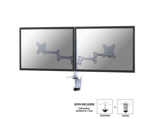 NewStar FPMA-D1330DWHITE Flatscreen Desk Mount (clamp/grommet)