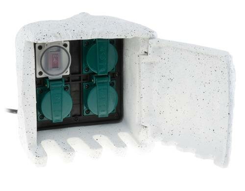 Stein Stromverteiler 3xT13, 5m Kabel IP44, 190x190x200mm