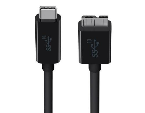 Belkin USB3.1 Kabel USB-C-/Micro-B 1m, 10Gbps, schwarz