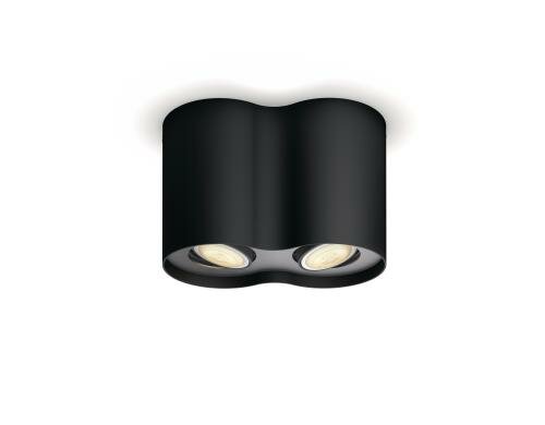 Philips Hue Deckenleuchte Pillar 2er fbbk 2x5.5W, 2x350 lm, 2200-6500 K, Dimm. inkl