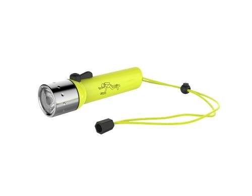 LED LENSER D14.2, Taucherlampe, neon gelb 400 lm, bis 48 h, 220g, 4xAA Batterien