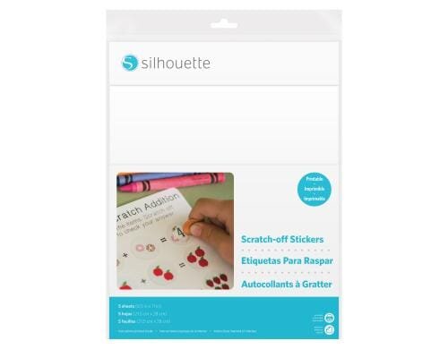 Silhouette Aufkratz Papiersticker bedruckba 5 Stück, 21.5 x 28 cm