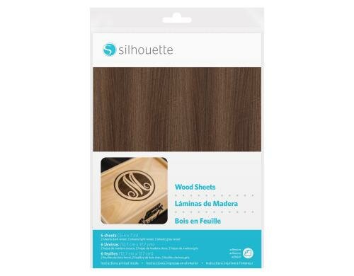 Silhouette Holzpapier 6 Blätter à 12.7 x 17.8 cm