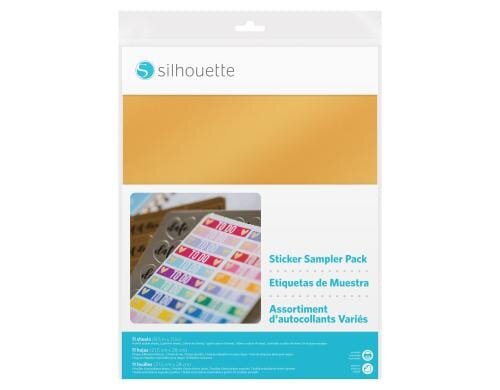 Silhouette Samplerpaket Stickerpapier 11 Bögen mit 10 Designs