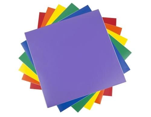 Silhouette Samplerpaket Vinyl Basic rot, orange, gelb, grün, blau, violett
