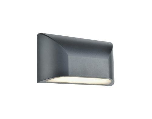 MARKSLOJD Nikos Wandleuchte Dunkelgrau IP44 106510, 1x LED 6W, Nicht Dimmbar