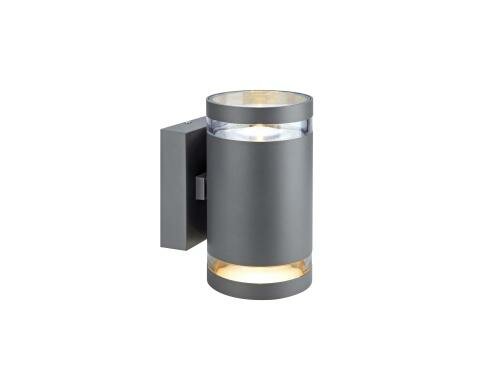 MARKSLOJD Iris Wandleuchte Dunkelgrau IP44 106516, 2x LED 6W, Nicht Dimmbar