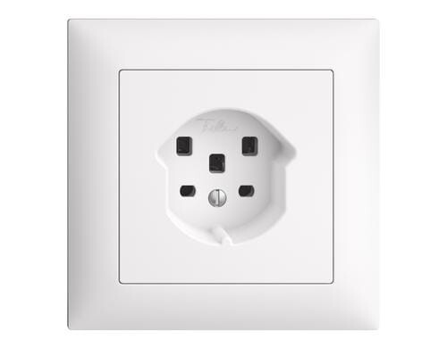 Feller EDIZIOdue Steckdose 1xT25, UP, weiss Komplettset mit Rahmen