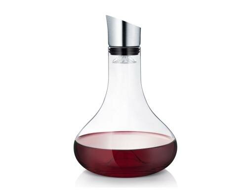 Blomus Dekantierkaraffe ALPHA 1 Liter, Edelstahl matt, Glas klar