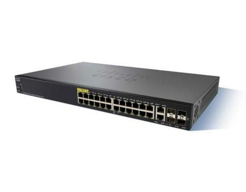 Cisco SG350-28: 28 Port Managed Switch 26xGE, 2x SFP, 2xSFP/RJ45 1G