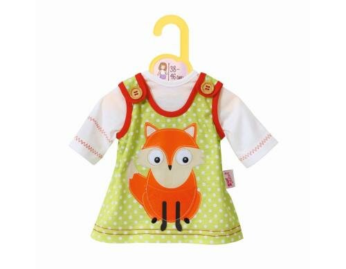 Dolly Moda Kleid mit Fuchs für alle Puppen 38-46 cm
